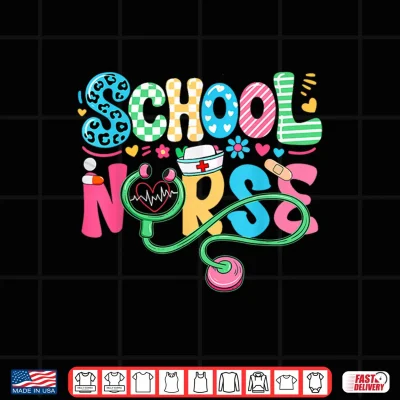 Design School Nurse Colorful Costume Back To School Nursing Job Shirt
