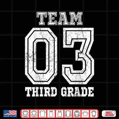 Design Team 3rd Grade Back To School Third Grade Teacher Student Shirt