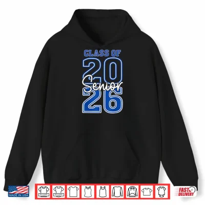 Hoodie Class Of 2026 Senior Retro Graduation 2026 First Day Vintage Shirt