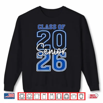 Sweatshirt Class Of 2026 Senior Retro Graduation 2026 First Day Vintage Shirt
