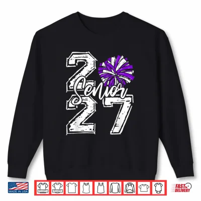 Sweatshirt Class Of 2027 Cheer Senior 2027 Back To School Funny Shirt
