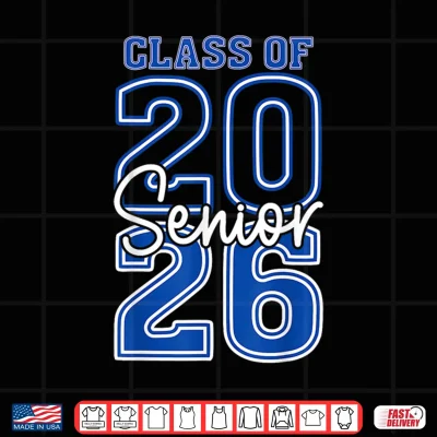 Design Class Of 2026 Senior Retro Graduation 2026 First Day Vintage Shirt