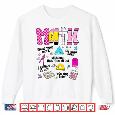 Sweatshirt Groovy Math Teacher Back To School For Teacher Appreciation Shirt