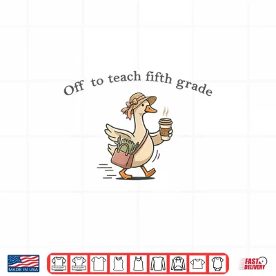 Design Funny Fifth Grade Teacher Goose Back To School Shirt