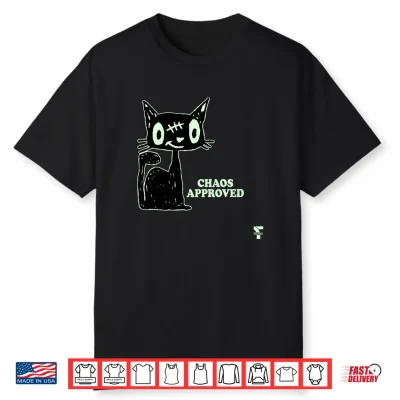 Chaos Cat Approved Green Shirt