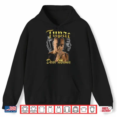 Hoodie Official Tupac Dear Mama Collage Shirt