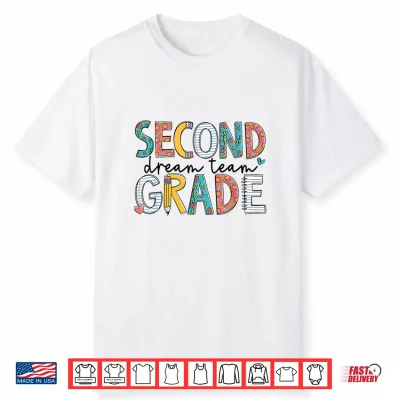 2Nd Grade Dream Team Retro Back To School Teacher Student Shirt