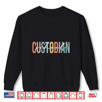 Sweatshirt Boho Retro Vintage School Custodian Back To School Shirt