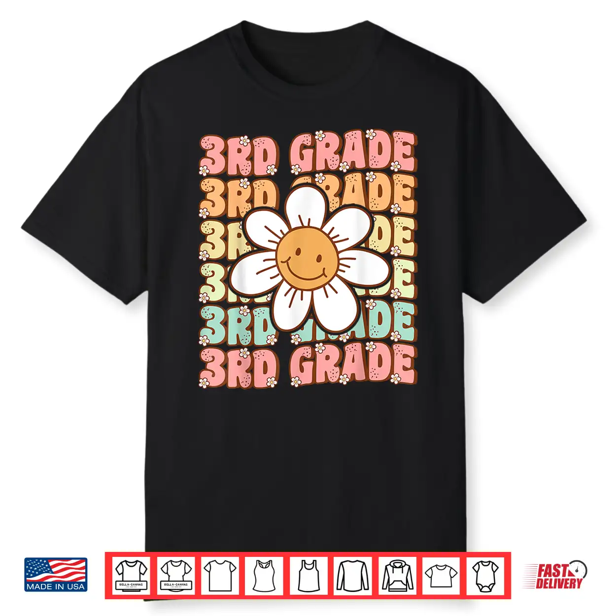 Groovy 3Rd Grade Back To School First Day Of Third Grade Shirt Groovy 3Rd Grade Back To School First Day Of Third Grade Shirt