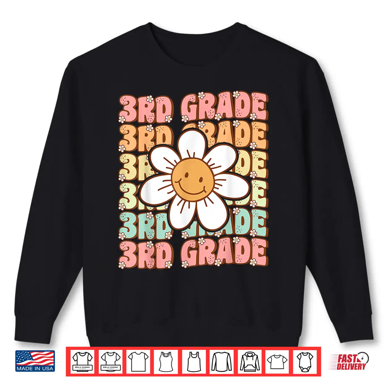 Groovy 3Rd Grade Back To School First Day Of Third Grade Shirt Groovy 3Rd Grade Back To School First Day Of Third Grade Shirt