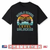 Middle School Level Unlocked Video Game Back To School Boy Shirt