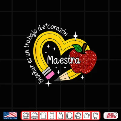 Design Maestra Spanish Teacher Back To School First Day Of School Shirt