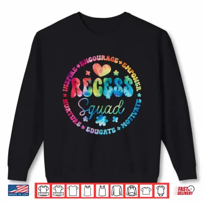 Sweatshirt Recess Squad Crew Teachers Students Monitor Back to School Shirt