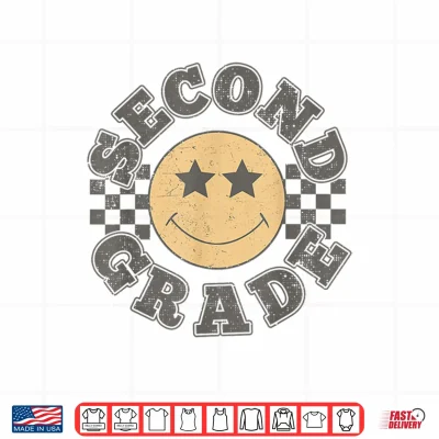 Design Second Grade Teacher First Day Of 2nd Grade Back To School Shirt