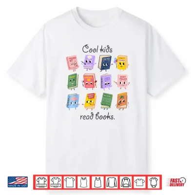 Women Cool Kids Read Books Teacher Back To School Librarian Shirt