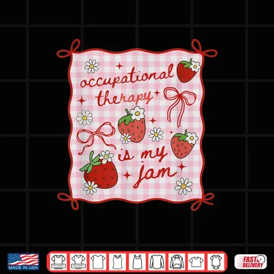 Design Women Occupational Therapy Cute Strawberry OT Back To School Shirt