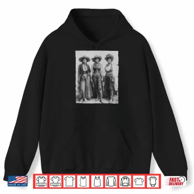 Hoodie Black African American Cowgirl Western Country Texas Rodeo Shirt