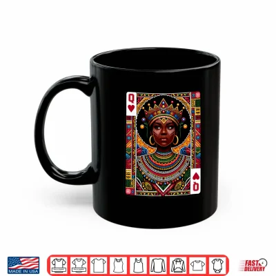 Mug African Queen Card Melanin Black Pride BLM Juneteenth Shirt