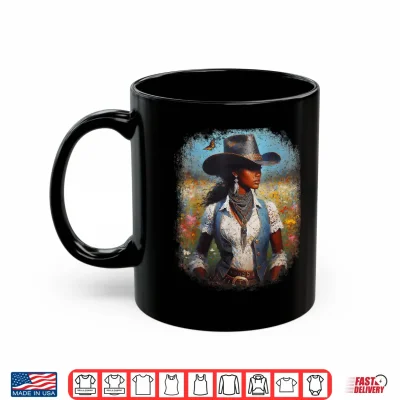 Mug Black Cowgirl Painting Art Western Rodeo Melanin Black Woman Shirt