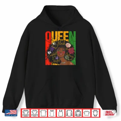 Juneteenth Black History Month Educated African Queen Womens Shirt