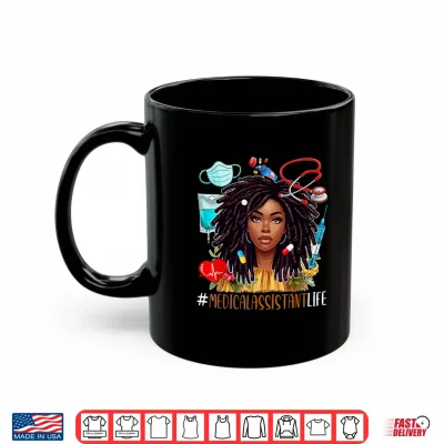 Mug Medical Assistant Costume Afro Woman Proud Black History Shirt