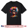 Womens Black Queen Dripping Afro Melanin Juneteenth Shirt
