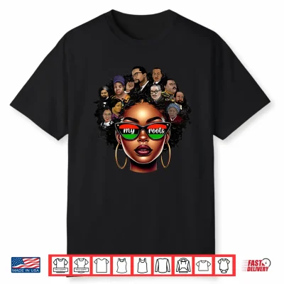 Womens Black Queen Pride Afro Melanin Girl Bhm Juneteenth Shirt