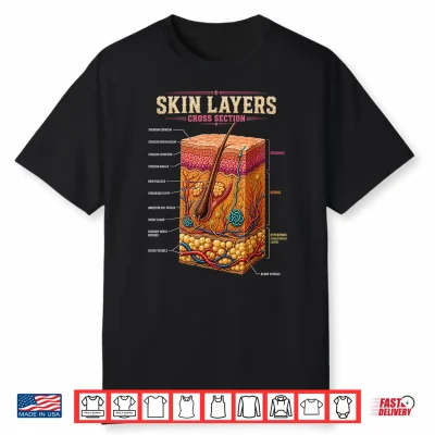 Skin Layers Anatomy Biology Science Gifts Shirt