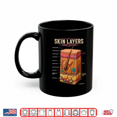 Mug Skin Layers Anatomy Biology Science Gifts Shirt