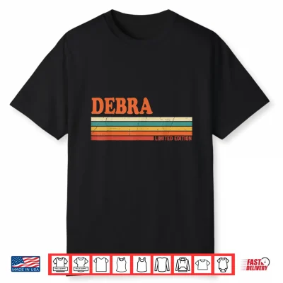 Debra Retro Personalized First Name Vintage Stripes Shirt