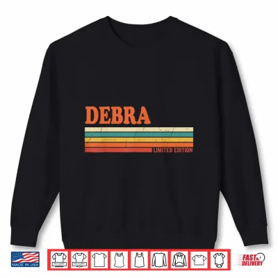 Sweatshirt Debra Retro Personalized First Name Vintage Stripes Shirt