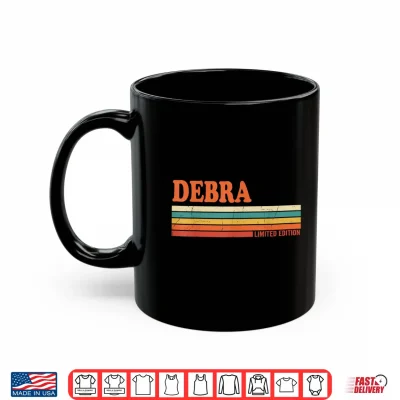 Mug Debra Retro Personalized First Name Vintage Stripes Shirt