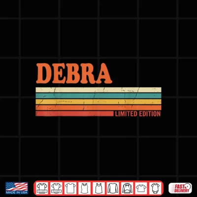 Design Debra Retro Personalized First Name Vintage Stripes Shirt