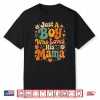 Just A Boy Who Loves His Mama Matching Mothers Day Groovy Shirt