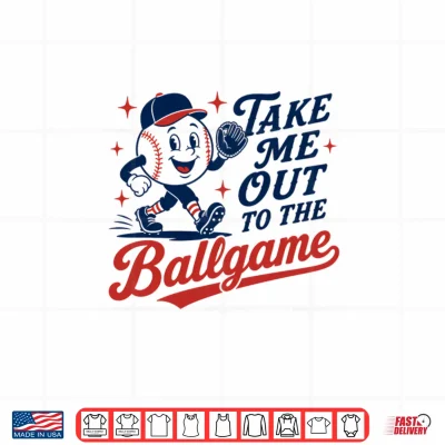 Design Take Me Out to The Baseball Ball Game Vintage Sports Fan Shirt