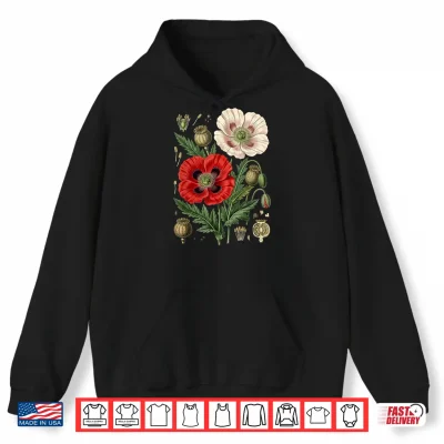 Vintage Red Poppy Flower Memorial Day Shirt