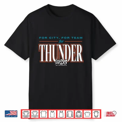 For City For Team For Thunder 2026 Playoffs Shirt