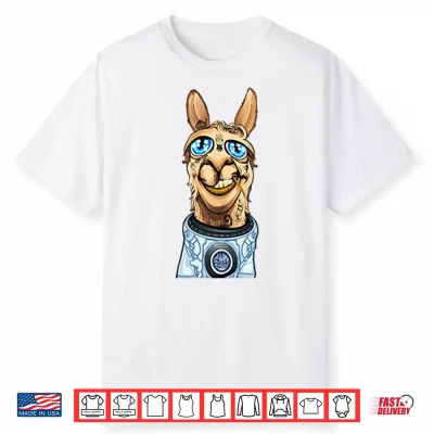 Funny Astronaut Llama Shirt