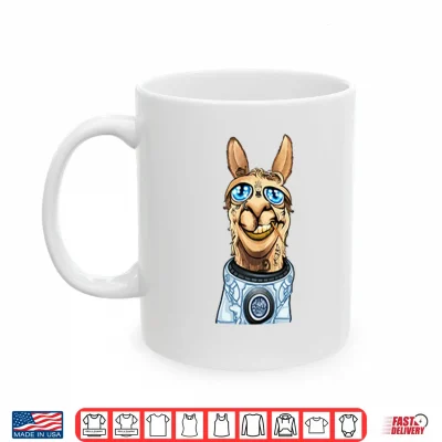 Mug Funny Astronaut Llama Shirt 1