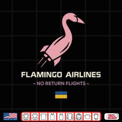 Design Flamingo Airlines No Return Flights Shirt 1