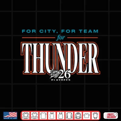 Design For City For Team For Thunder 2026 Playoffs Shirt 1