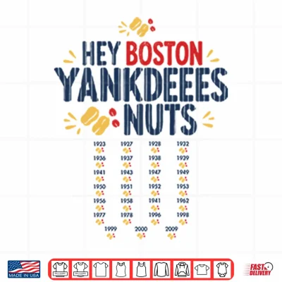 Design Hey Boston Yankdeeees Nuts Shirt 1