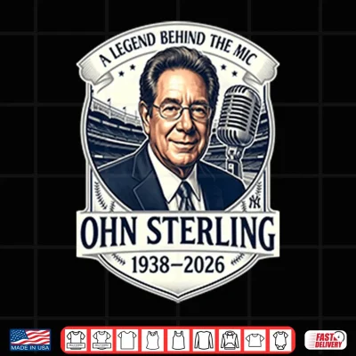 Design John Sterling A Legend Behind The Mic 1938 2026 Shirt 1