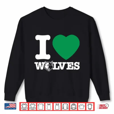 Sweatshirt Minnesota Timberwolves I Heart WolvesShirt 1
