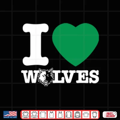 Design Minnesota Timberwolves I Heart WolvesShirt 1