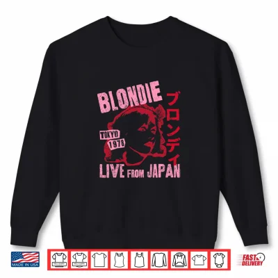 Sweatshirt Blondie Live from Japan Flyer Vintage Band Shirt