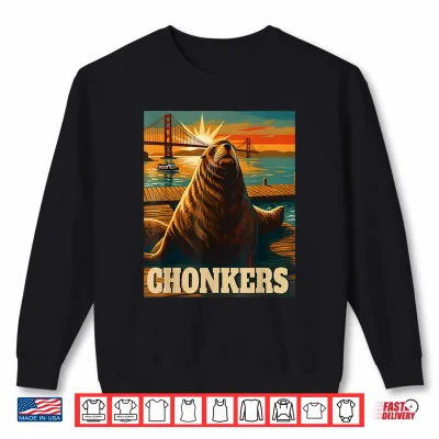 Sweatshirt Chonkers Funny Sea Lion School Summer Mode Beach Vacay Shirt