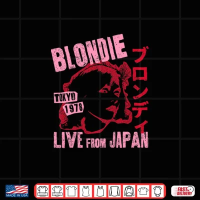 Design Blondie Live from Japan Flyer Vintage Band Shirt
