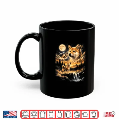Mug Shiba Inu Howling to The Moon Shirt