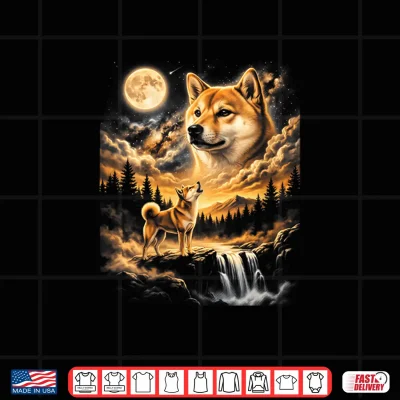 Design Shiba Inu Howling to The Moon Shirt